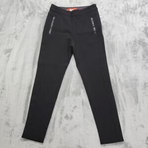 Anthropologie Cartonnier Pants Womens 4 Black High Rise Skinny Ponte Side Zip